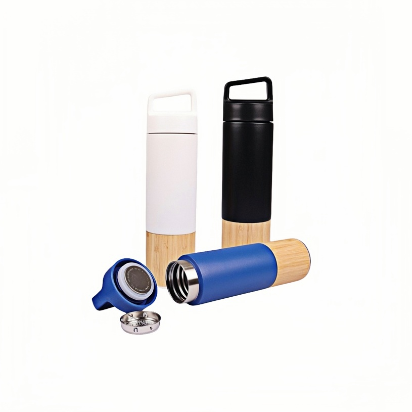 SS304 Bamboo Thermo Bottle 