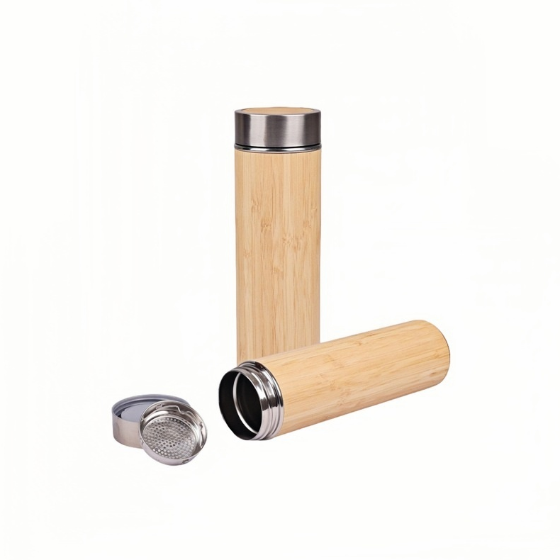 Stainless steel Bamboo Thermo Bottle 