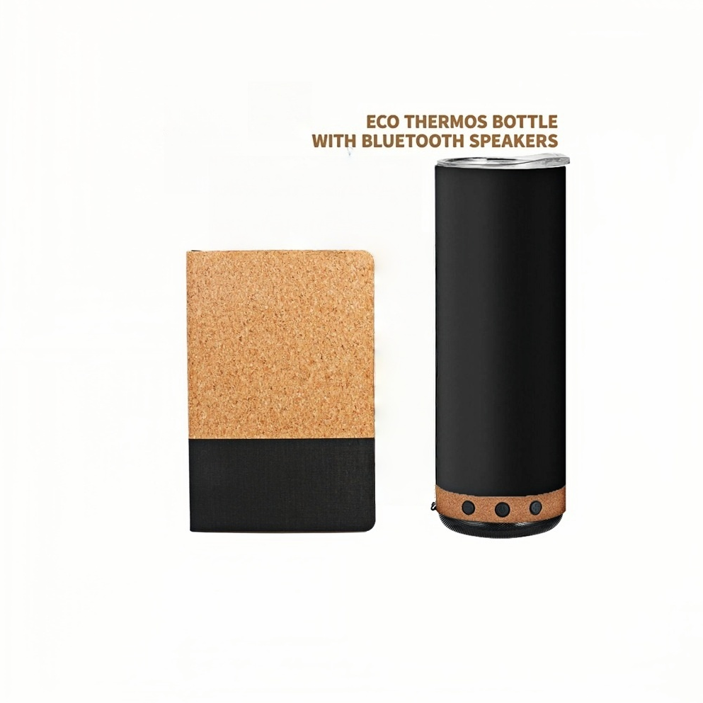 Cork Notebook with Bottle Gifts Set 