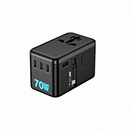 PD70W 3 Type C Port and Retractable Cable Universal Travel Adaptor