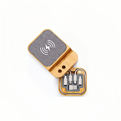 LED Logo 6 In 1 Wireless Charger Travel Kit Cable Set - 60W